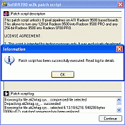 This message appears after successful patch completion
