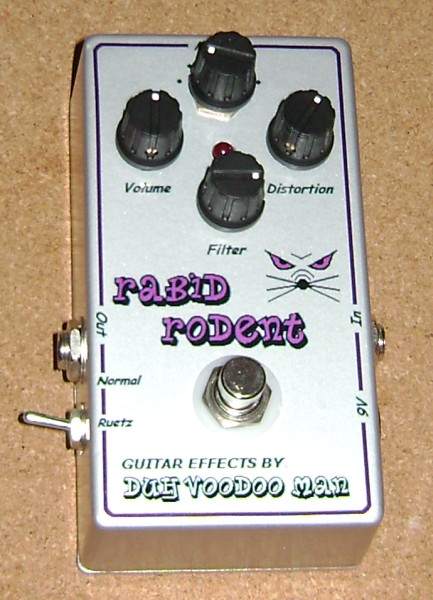 Rabid Rodent v.2.0 distortion pedal - top
