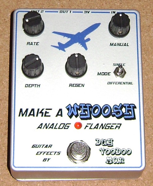 'Make a Whoosh' Flanger pedal - top
