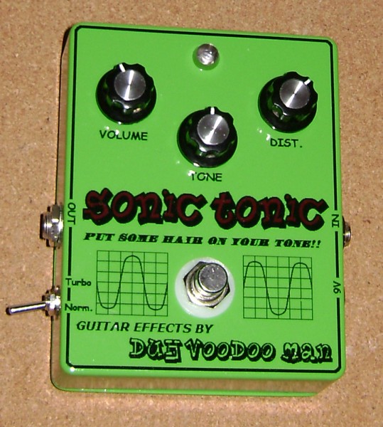 Sonic Tonic distortion pedal - top