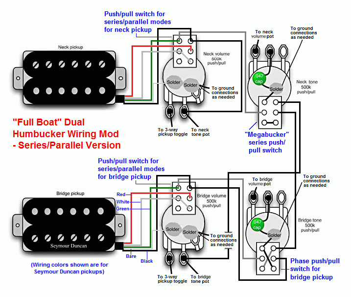 Wiring Diagram For Push Pull Out Of Phase Humbucker from www.duhvoodooman.com
