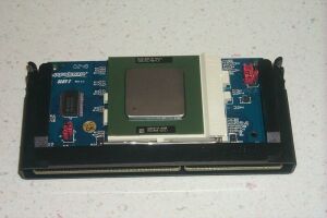 Slot-T adapter with Celeron mounted