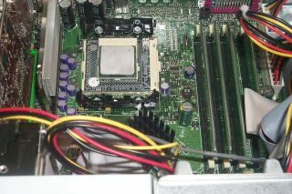 P4N with new Northwood P4 installed in socket